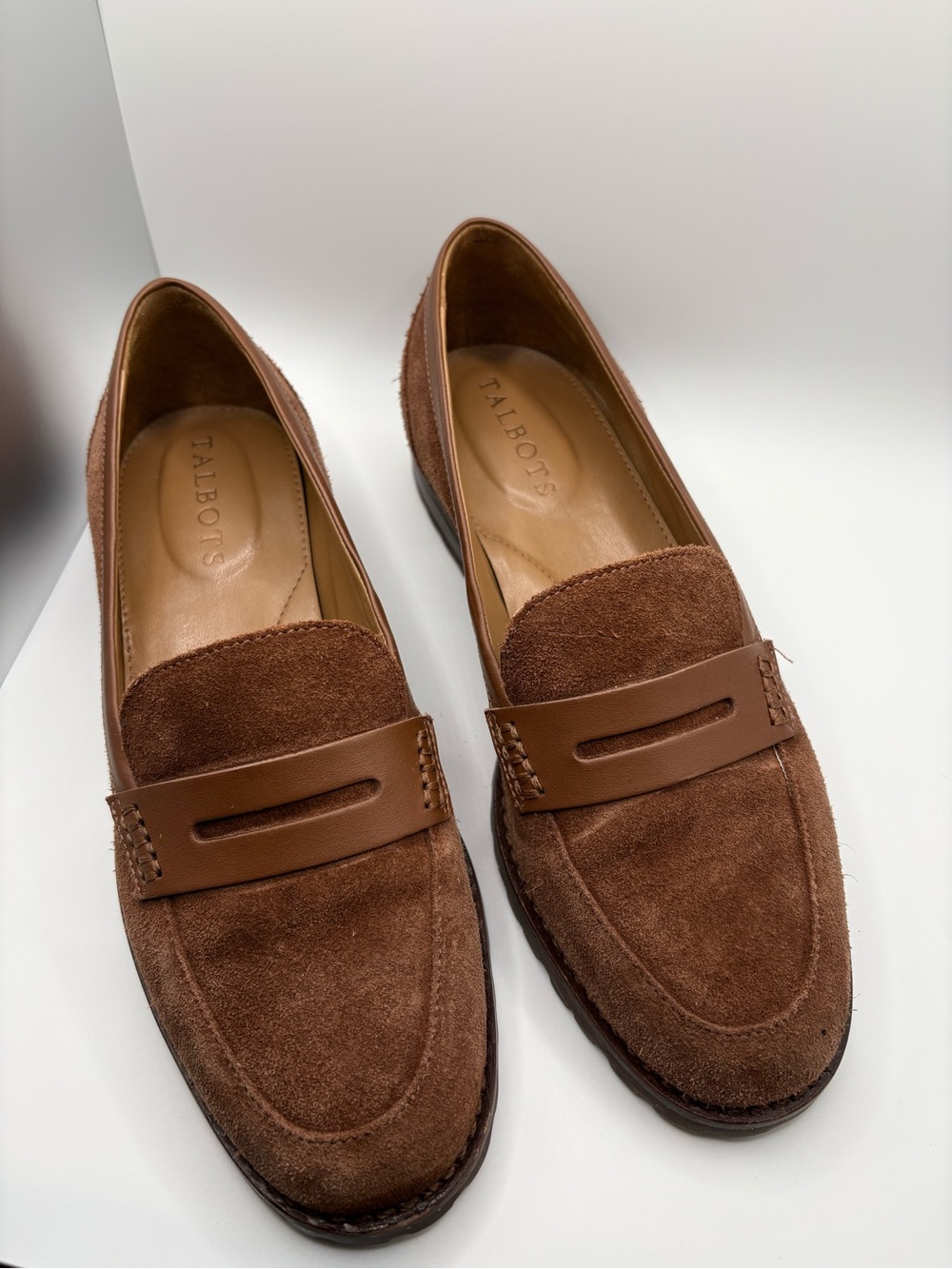 Talbots Brown Suede Penny Loafers for Women